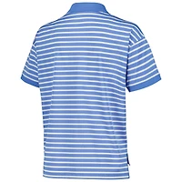 Women's Puma Blue/White THE PLAYERS Everyday Stripe Pique dryCELL Polo