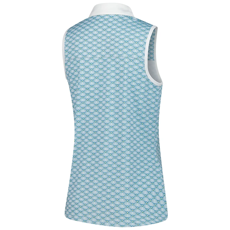 Women's Puma Blue THE PLAYERS Scalloped CLOUDSPUN Sleeveless Polo