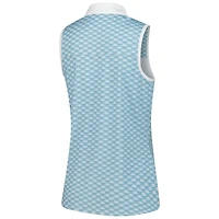 Women's Puma Blue THE PLAYERS Scalloped CLOUDSPUN Sleeveless Polo