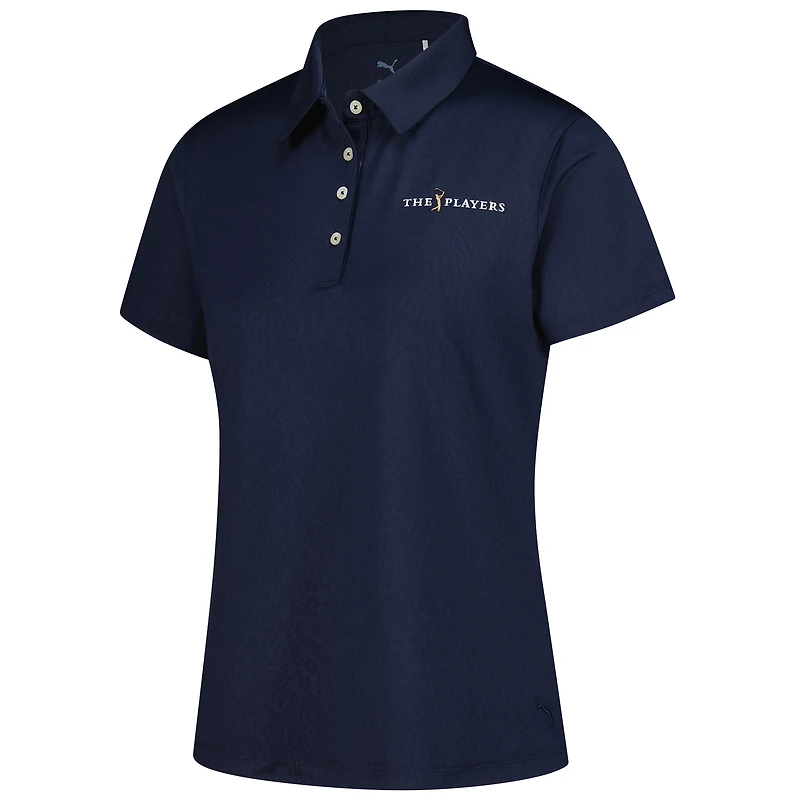 Women's Puma Navy THE PLAYERS Animal Deboss MATTR Polo
