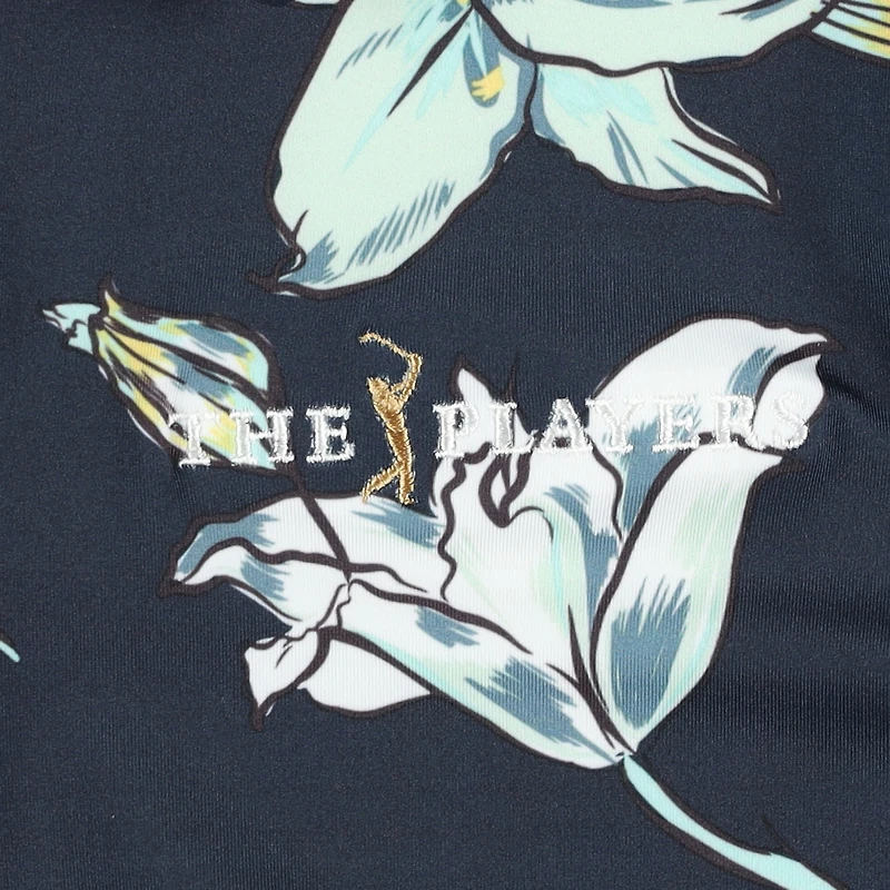 Polo sans manches à demi-zip pour femme Puma Navy THE PLAYERS Lily Floral MATTR