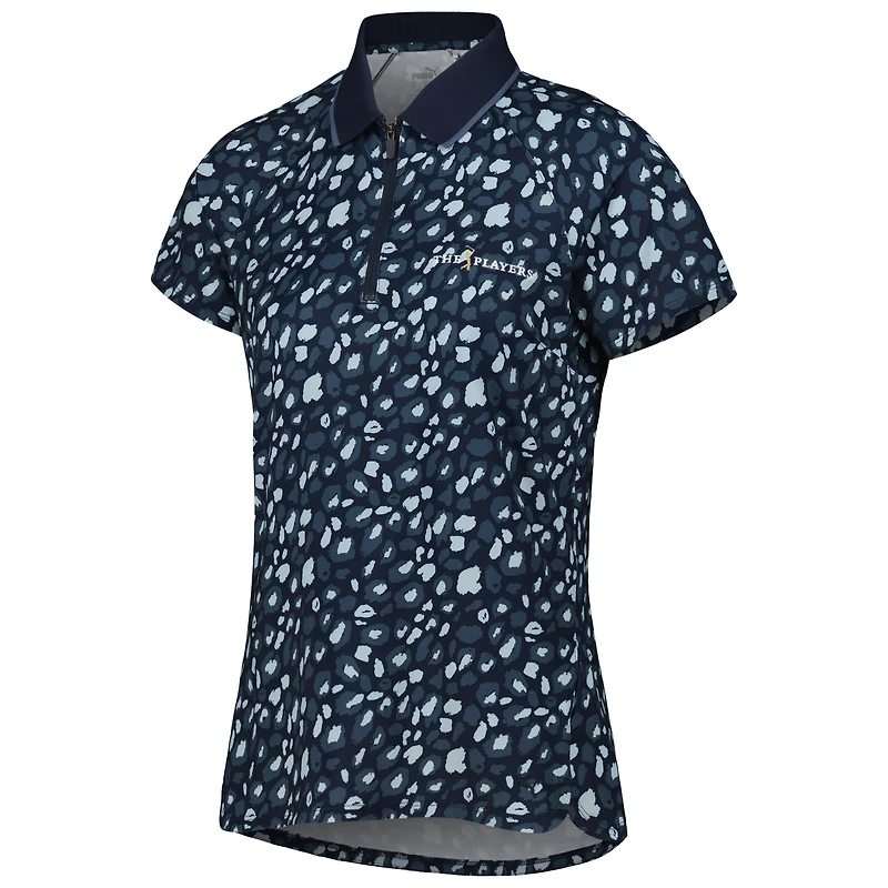 Polo raglan à quart de zip THE PLAYERS MATTR Pathfinder Puma pour femme, bleu marine