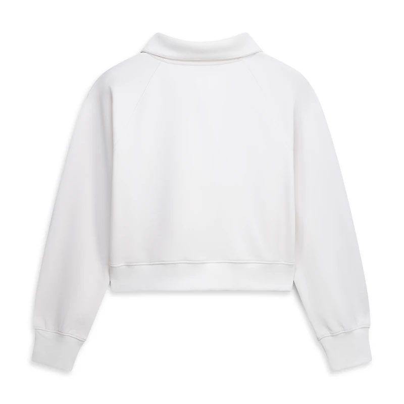 Women's Smith & Quinn White THE PLAYERS Nora Raglan Half-Zip Cropped Pullover
