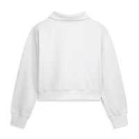 Women's Smith & Quinn  White THE PLAYERS Nora Raglan Half-Zip Cropped Pullover
