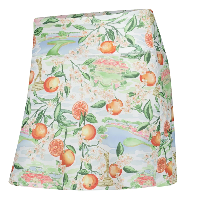 Women's Smith & Quinn White THE PLAYERS Orange Grove Parker Skort