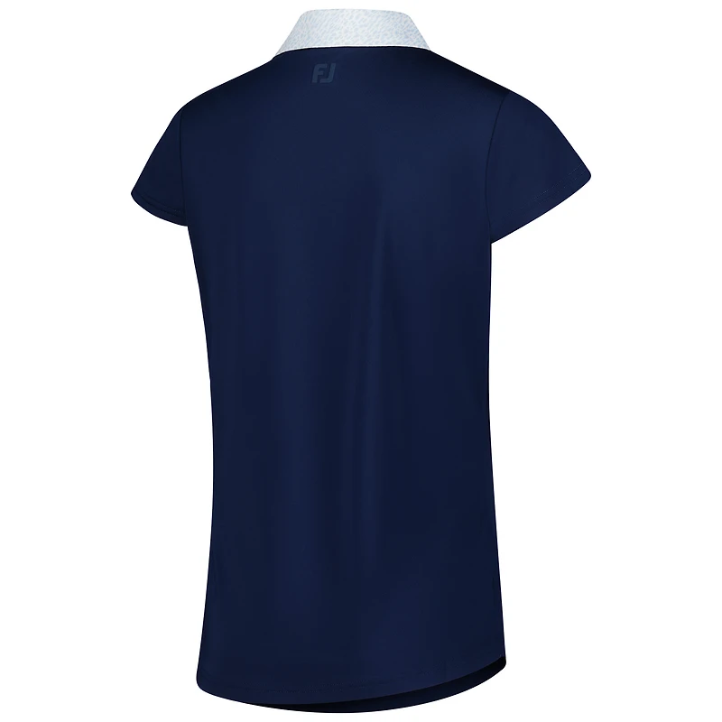 Women's THE PLAYERS FootJoy Navy Cap Sleeve Polo
