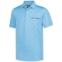 Youth FootJoy  Light Blue THE PLAYERS Golf Print Polo