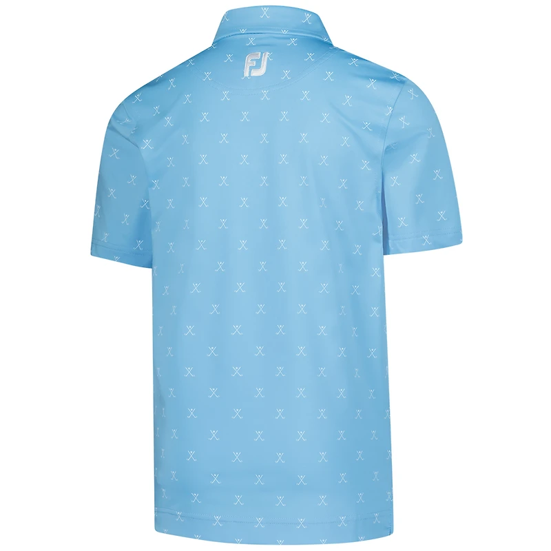 Youth FootJoy  Light Blue THE PLAYERS Golf Print Polo