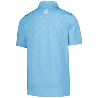 Youth FootJoy  Light Blue THE PLAYERS Golf Print Polo