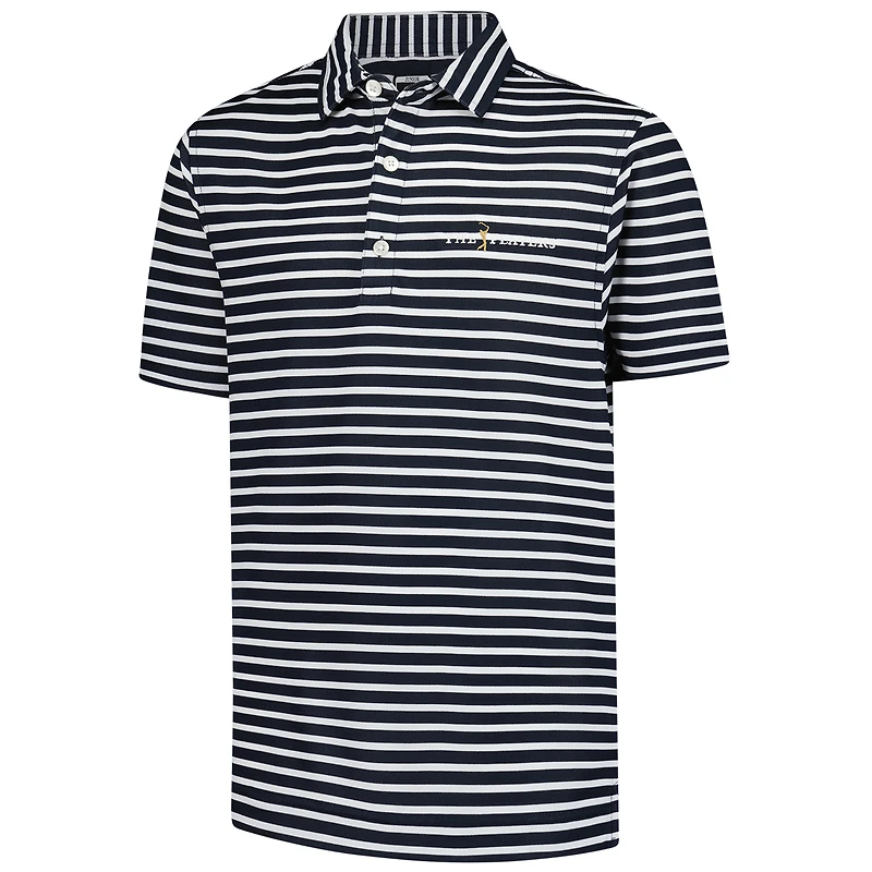 Youth FootJoy  Navy THE PLAYERS Striped Pique Polo