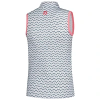 Youth FootJoy  White THE PLAYERS Sleeveless Quarter-Zip Polo