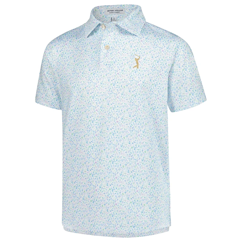 Youth Peter Millar  White THE PLAYERS Island Jammin Performance Polo