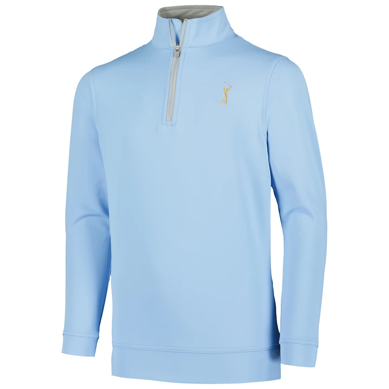 Haut Peter Millar bleu clair THE PLAYERS Perth Quarter-Zip pour jeune