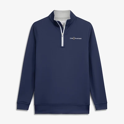 Youth Peter Millar Navy THE PLAYERS Perth Performance Quarter-Zip Pullover