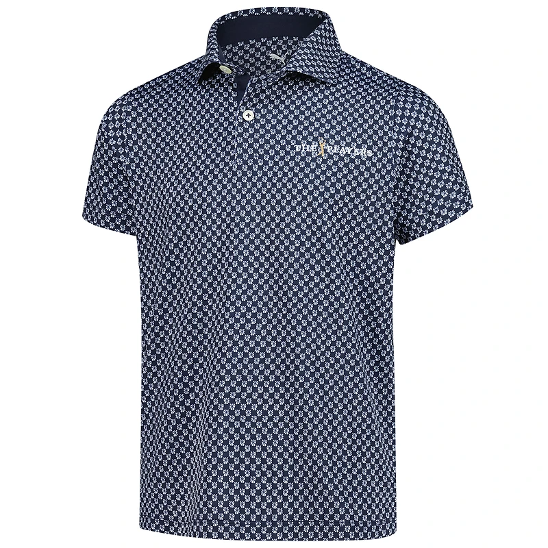 Polo micro-floral bleu marine THE PLAYERS MATTR de Puma pour jeunes