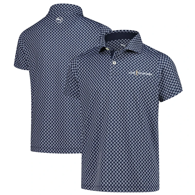 Polo micro-floral bleu marine THE PLAYERS MATTR de Puma pour jeunes