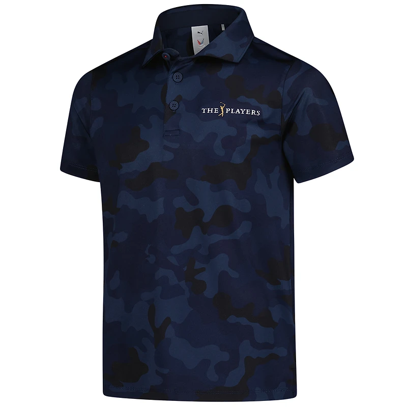 Polo camouflage Puma bleu marine THE PLAYERS MATTR Volition pour jeunes