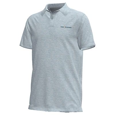 Polo Under Armour Aura Heather Blue pour jeunes, THE PLAYERS