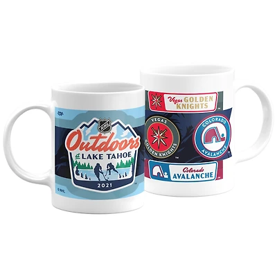 The Sports Vault Colorado Avalanche vs Vegas Golden Knights 2021 NHL Outdoors at Lake Tahoe - 11oz. Ensemble de tasse à café
