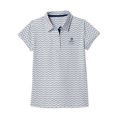 Polo à chevrons Zurich Classic ProDry blanc FootJoy pour fille