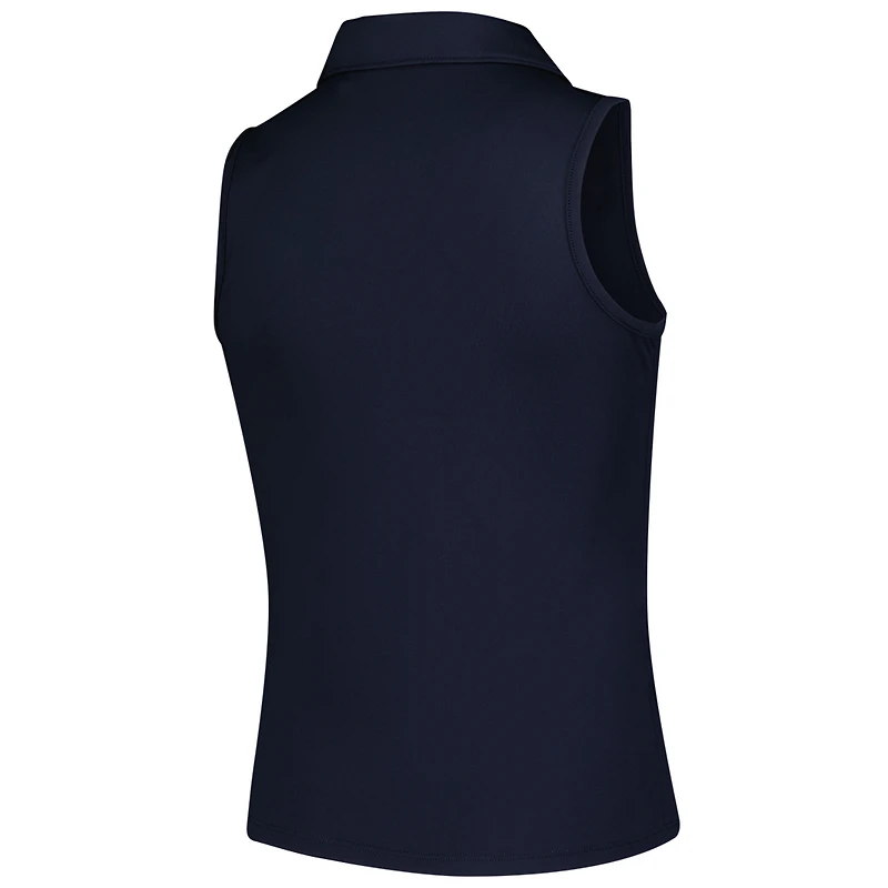 Girls' Youth Puma  Navy The Zurich Classic CLOUDSPUN Piped V-Neck Sleeveless Polo