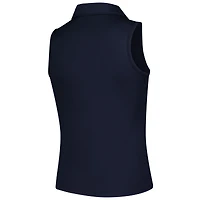 Girls' Youth Puma  Navy The Zurich Classic CLOUDSPUN Piped V-Neck Sleeveless Polo