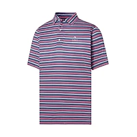 Men's FootJoy  Navy The Zurich Classic ProDry Mixer Stripe Lisle Polo