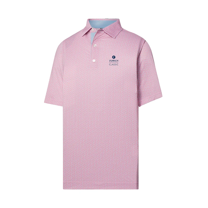Men's FootJoy  Pink The Zurich Classic ProDry Citrus Print Lisle Polo