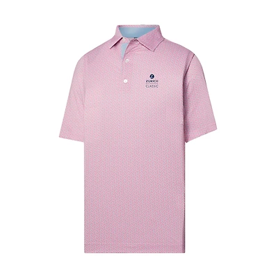 Men's FootJoy  Pink The Zurich Classic ProDry Citrus Print Lisle Polo