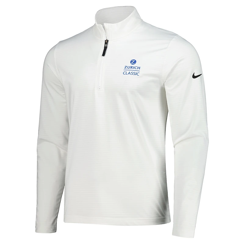 Pull Nike blanc The Zurich Classic Victory Performance à quart de zip pour homme