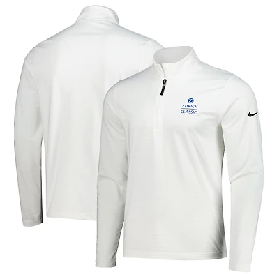 Pull Nike blanc The Zurich Classic Victory Performance à quart de zip pour homme