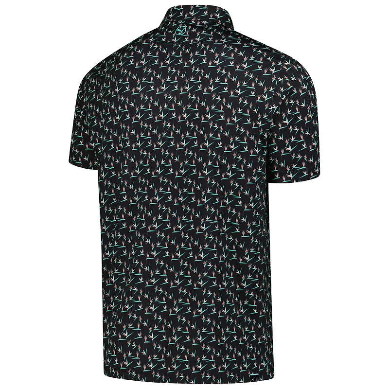 Polo Puma noir The Zurich Classic MATTR Paradise pour homme