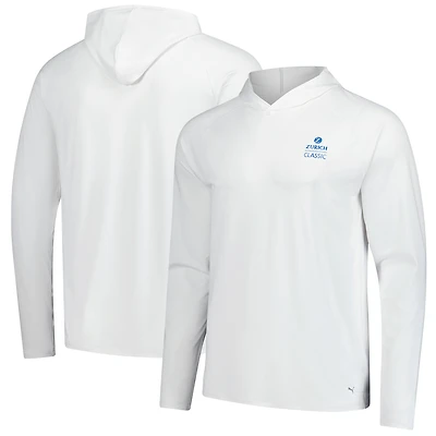 Sweat à capuche raglan Puma The Zurich Classic You-V pour homme blanc