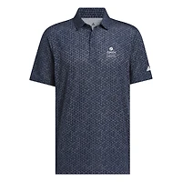 Polo adidas Zurich Classic Ultimate365 Mesh à imprimé tango, bleu marine, pour homme