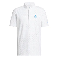 Men's adidas  White The Zurich Classic Ultimate365 Micro Print Polo