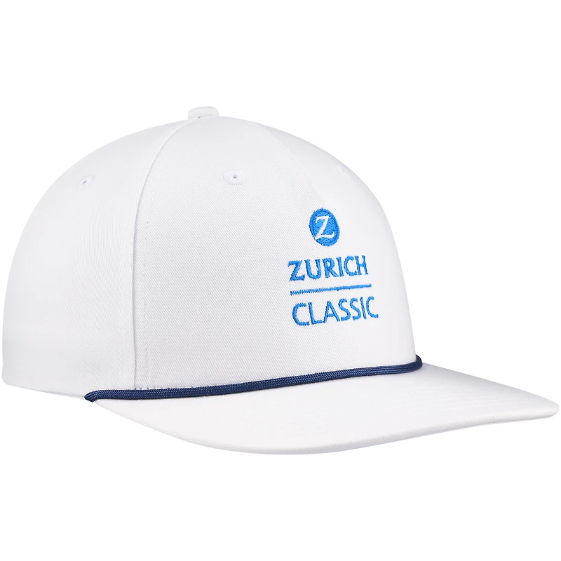Casquette snapback en corde Westport classique de Zurich Ahead blanche pour hommes