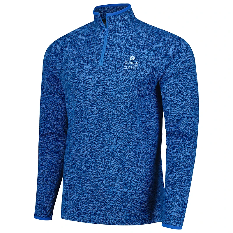 Under Armour - Haut à quart de zip raglan The Zurich Classic Shellrix imprimé bleu pour hommes