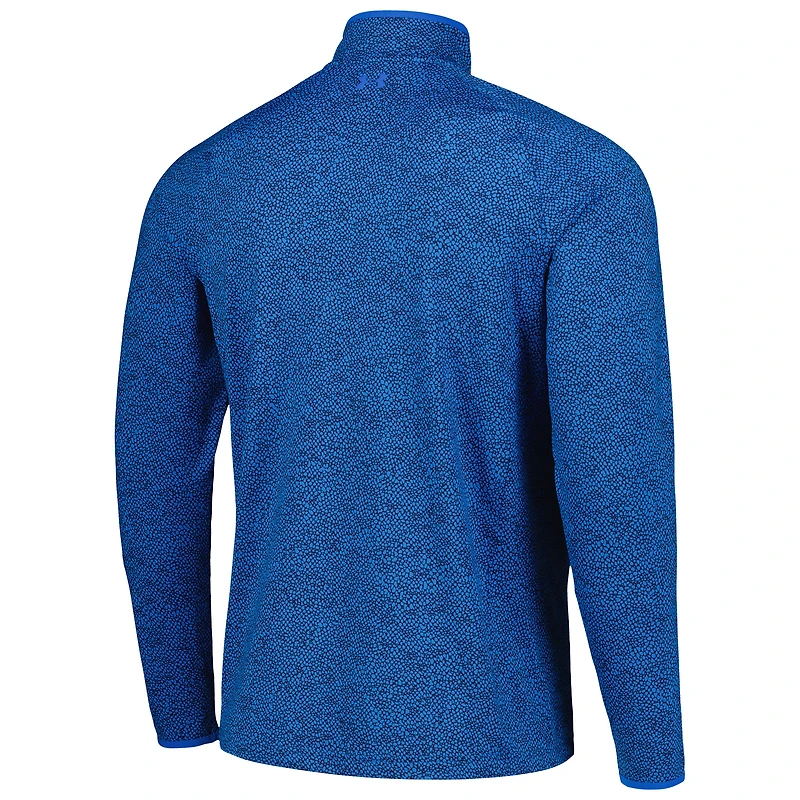 Under Armour - Haut à quart de zip raglan The Zurich Classic Shellrix imprimé bleu pour hommes