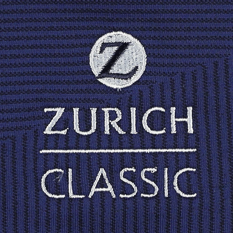 Men's Under Armour Navy The Zurich Classic Tips Jacquard Polo