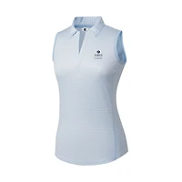 Women's FootJoy  Light Blue The Zurich Classic Striped Sleeveless Polo