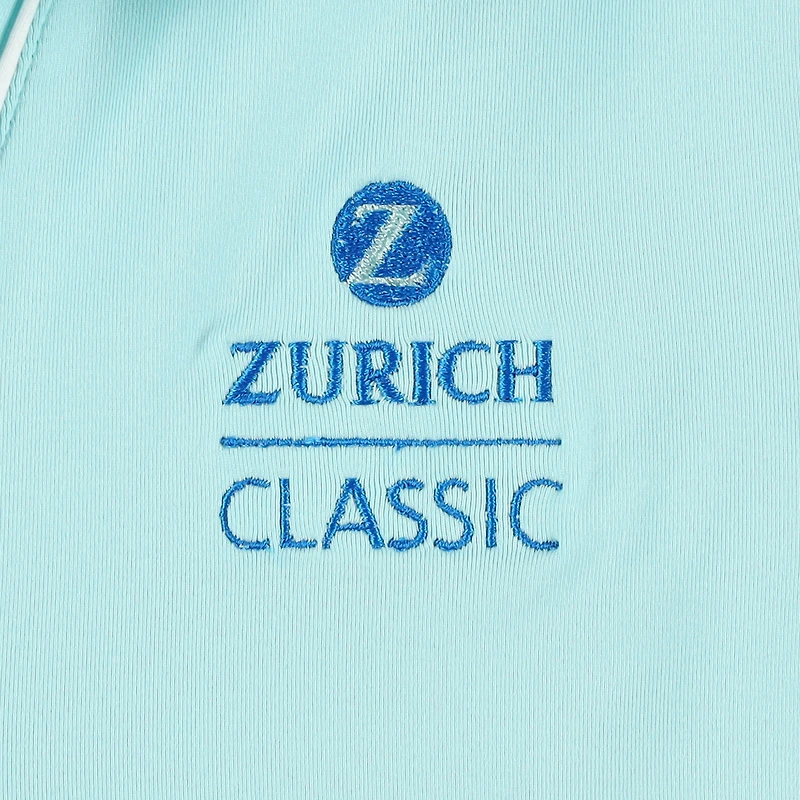 Polo à col en V passepoilé Puma Aqua The Zurich Classic CLOUDSPUN pour femme