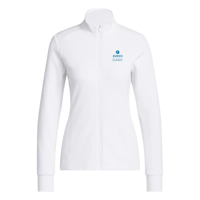 Women's adidas  White The Zurich Classic Performance Texture Full-Zip Jacket