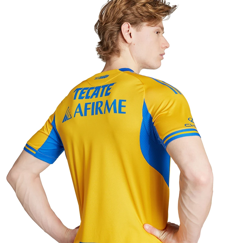 Men's adidas Gold Tigres UANL 2025/26 Home Authentic Jersey