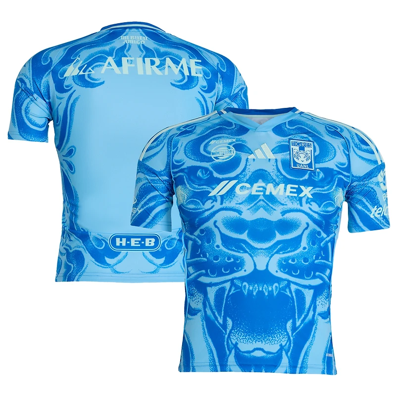 Youth adidas Blue Tigres UANL 2025/26 Away Replica Jersey