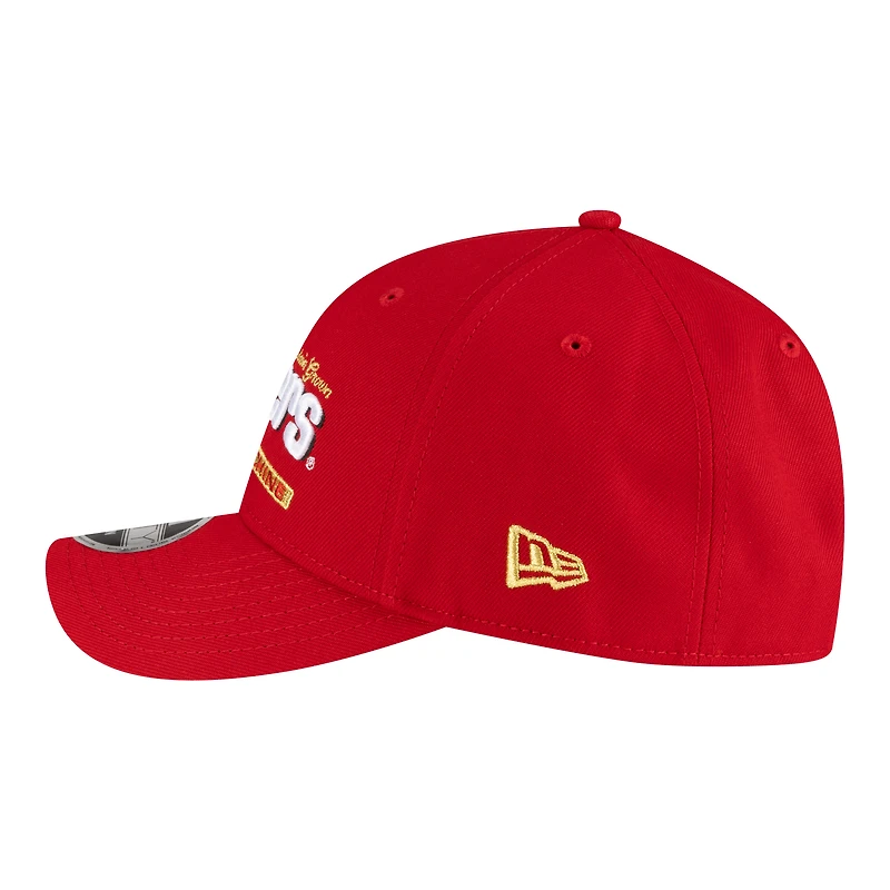Casquette ajustable New Era rouge Tim Richmond Folgers 9FORTY M-Crown pour homme