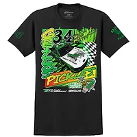 T-shirt noir pour homme avec logo de la voiture Pickles Todd Gilliland Grillo's Motorsports