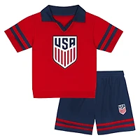 Ensemble haut et short Charming Dude rouge/bleu marine pour tout-petits USMNT