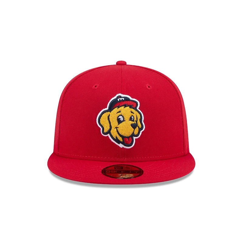 Casquette ajustée 59FIFTY pour homme New Era Red Toledo Mud Hens Theme Nights