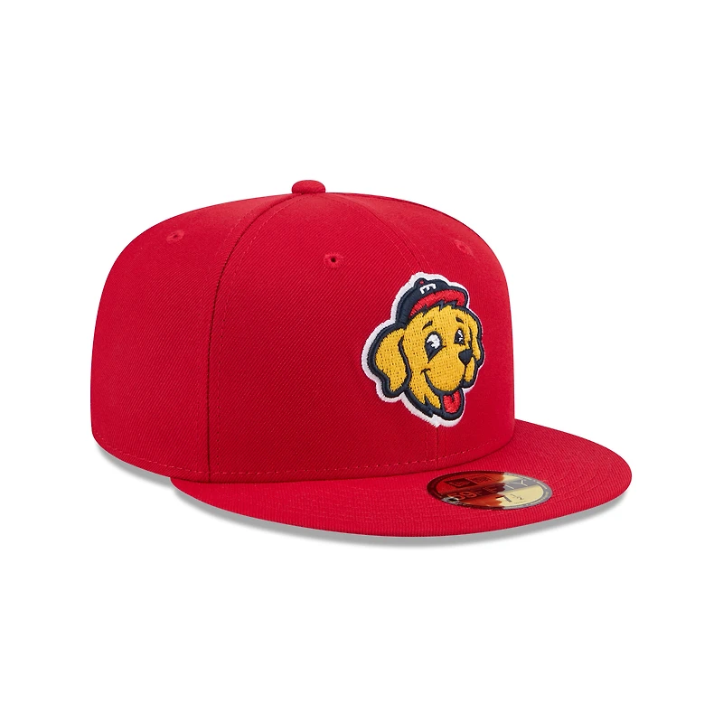 Casquette ajustée 59FIFTY pour homme New Era Red Toledo Mud Hens Theme Nights
