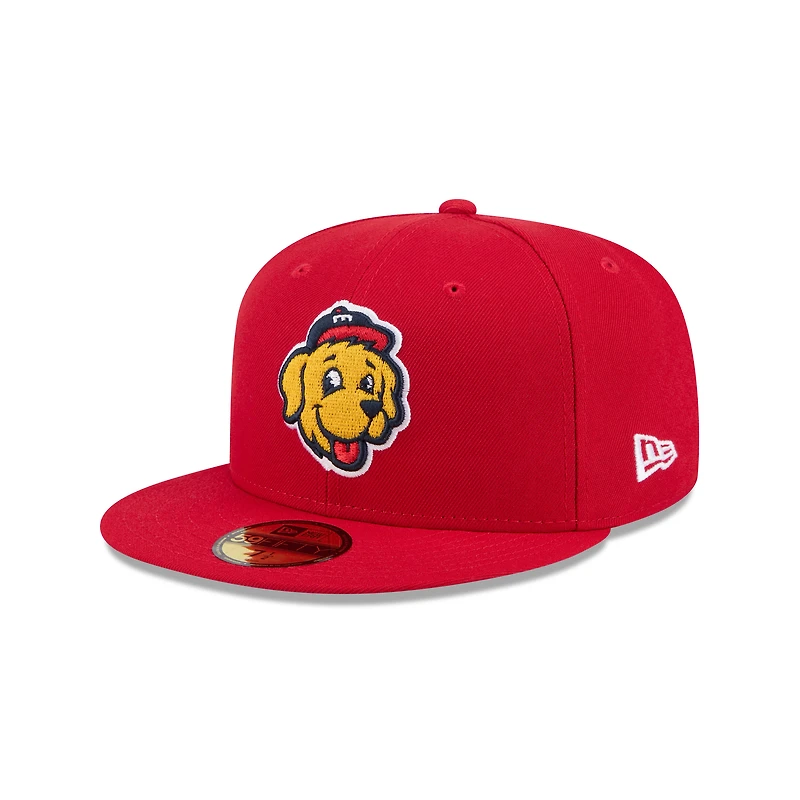 Casquette ajustée 59FIFTY pour homme New Era Red Toledo Mud Hens Theme Nights